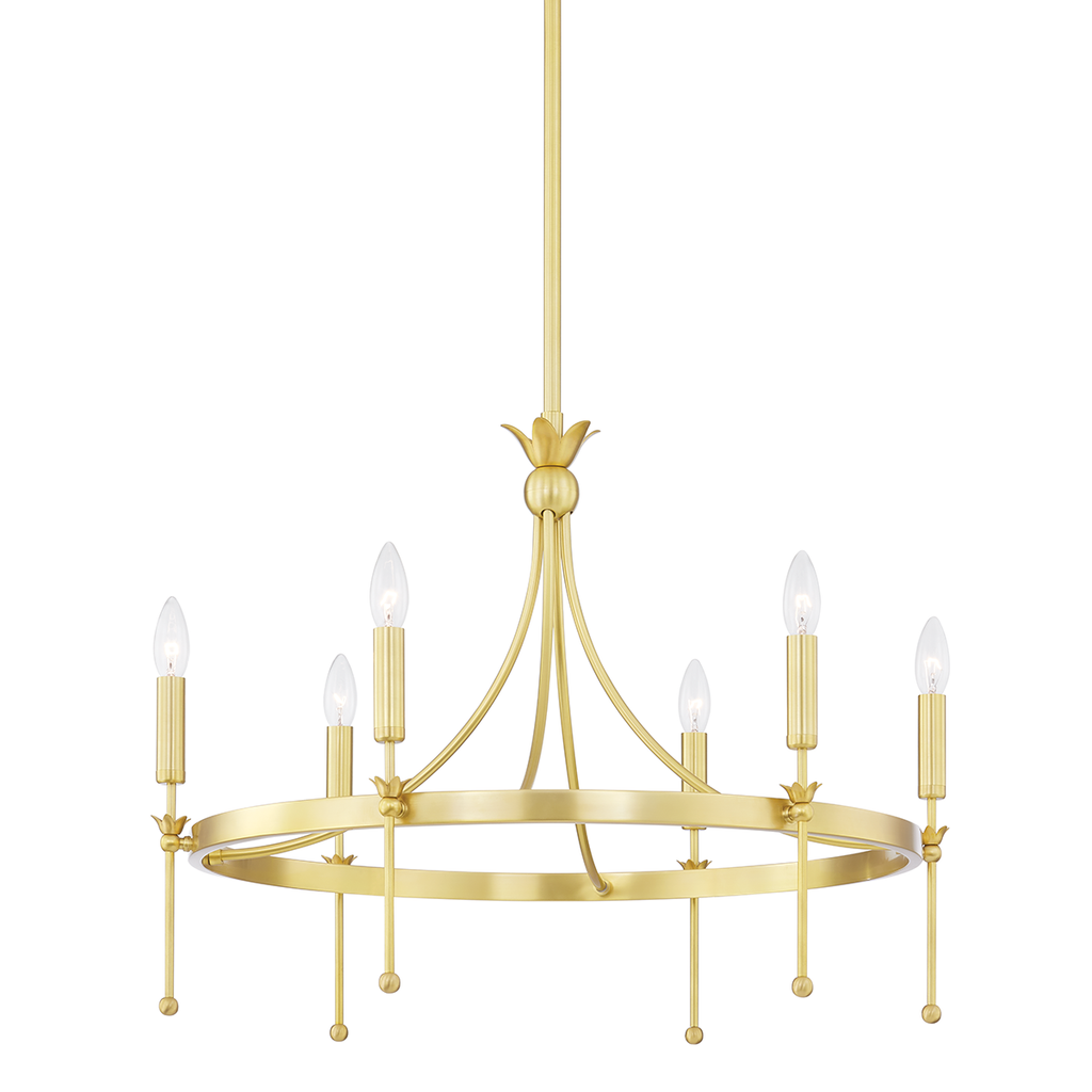 Gates Chandelier | Hudson Valley Lighting - 4327-AGB