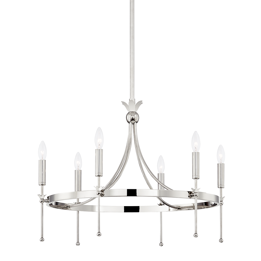 Gates Chandelier | Hudson Valley Lighting - 4327-PN