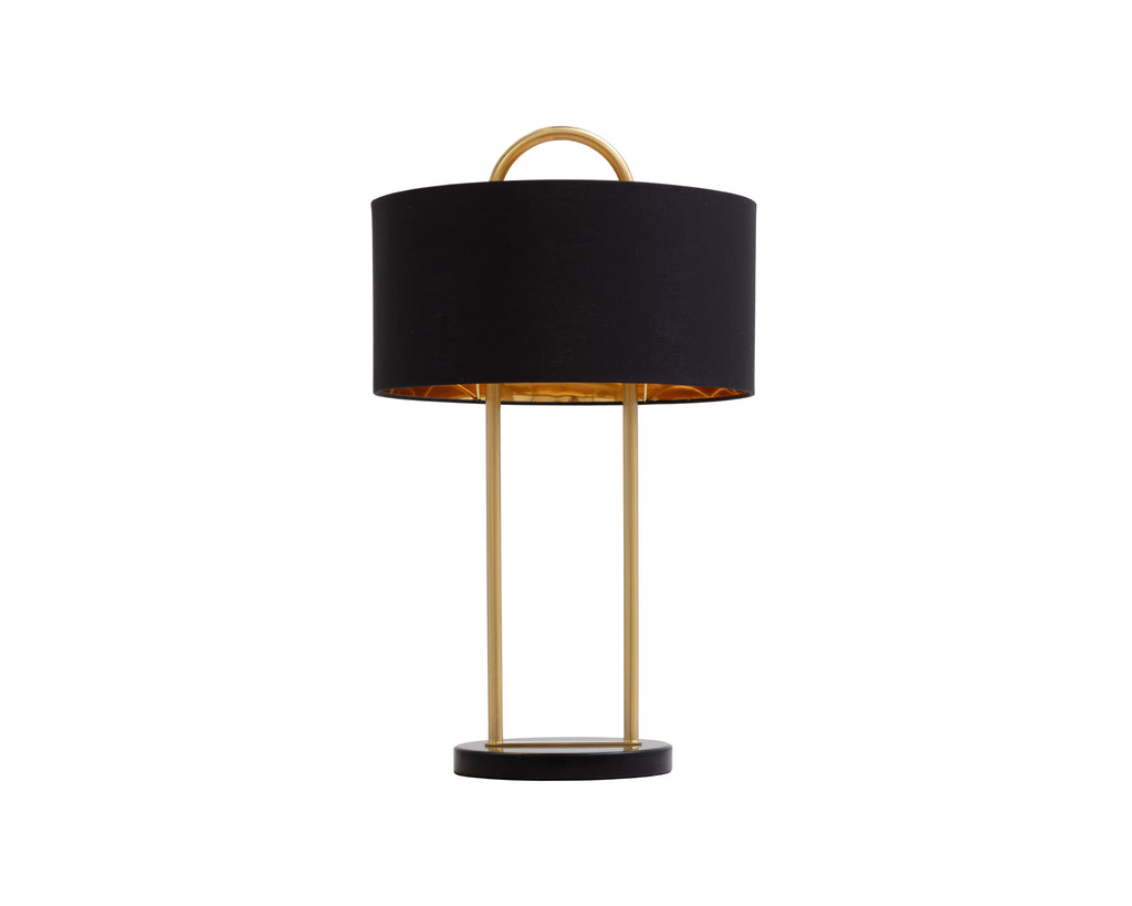 Kezna Table Lamp - Black Marble - Matte Black | Sunpan Furniture - 109263