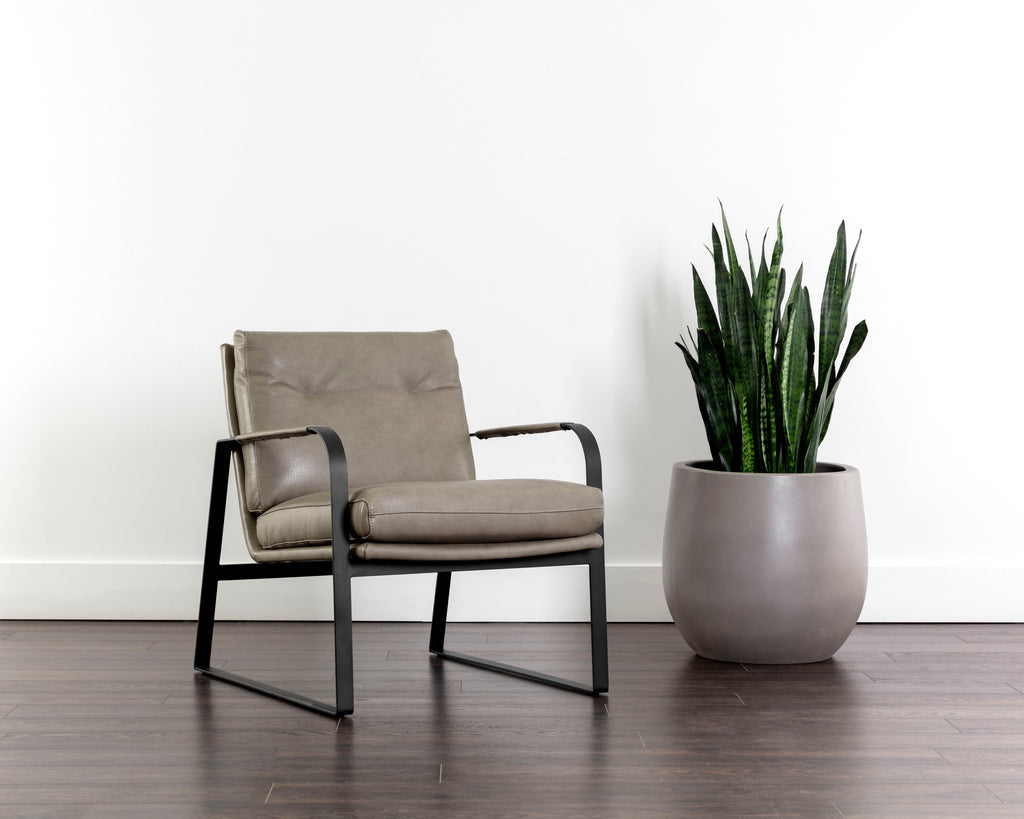 Sterling Lounge Chair - Missouri Stone Leather | Sunpan Furniture - 108724