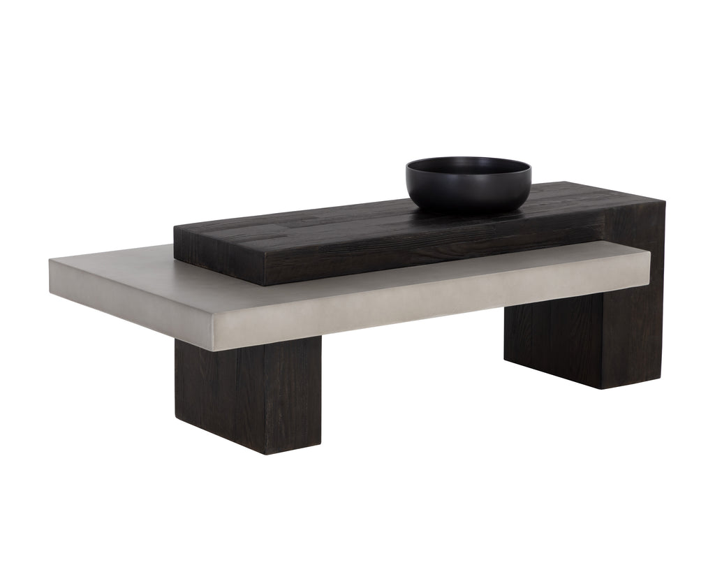 Herriot Coffee Table - Dark Brown / Grey | Sunpan Furniture - 108550