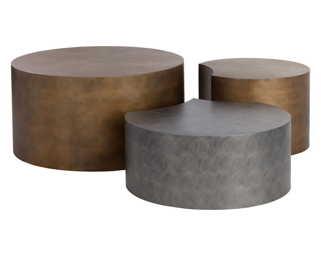 Neo Coffee Tables (Set Of 3) - Antique Brass | Sunpan Furniture - 108210