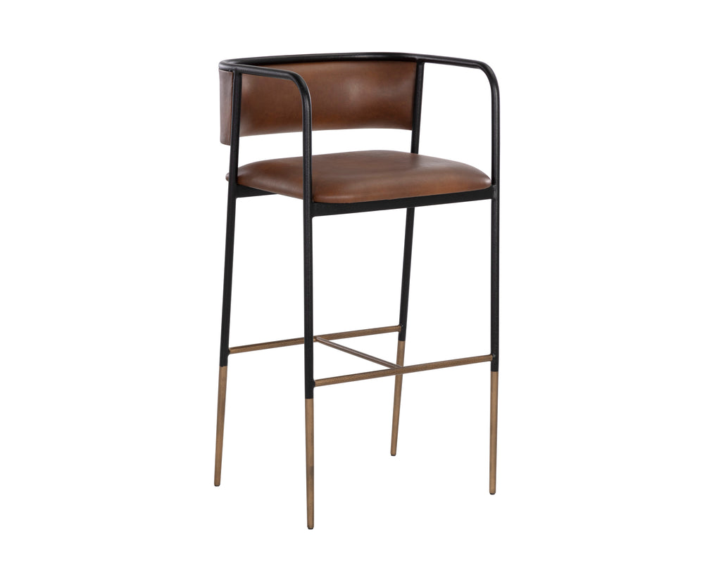 Brenan Barstool - Bravo Cognac | Sunpan Furniture - 108095