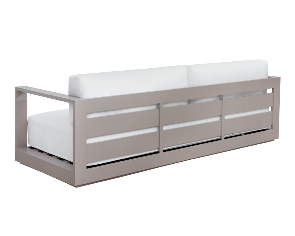 Tavira Sofa - Greige - Stinson White | Sunpan Furniture - 110479