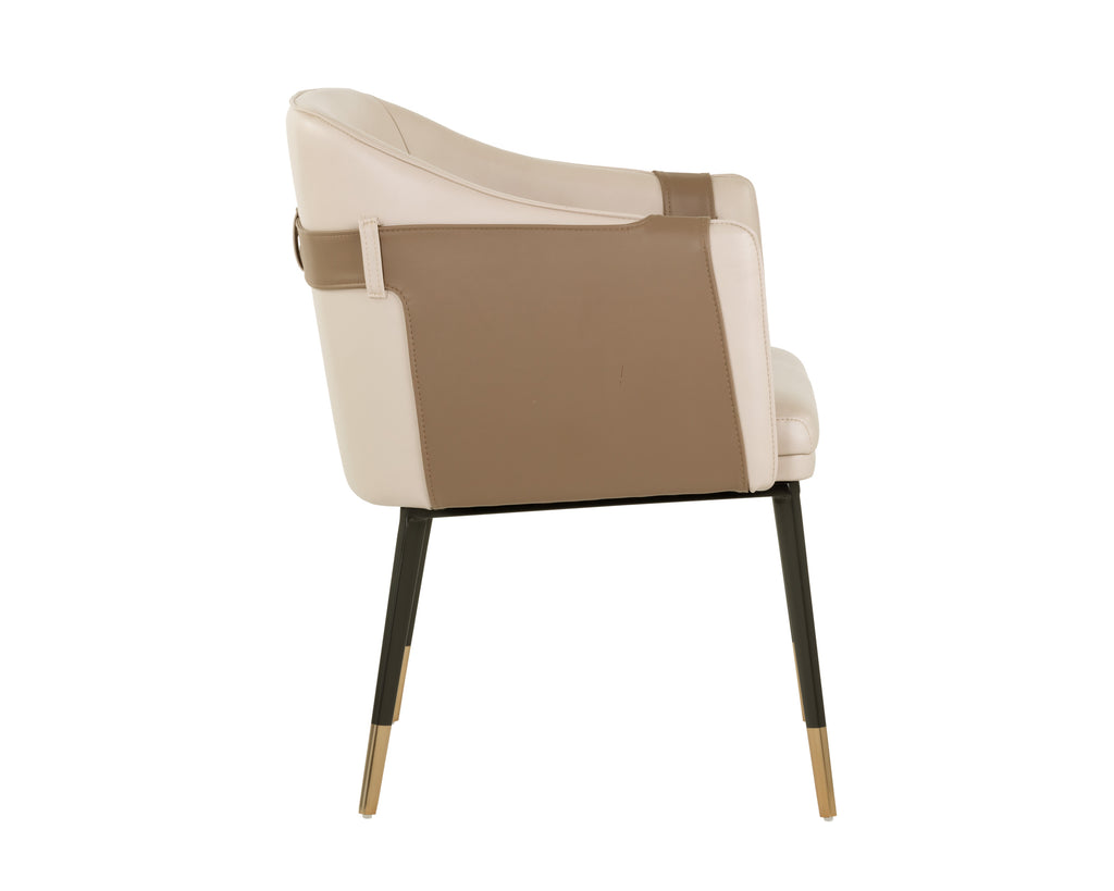 Carter Dining Armchair - Napa Beige / Napa Tan | Sunpan Furniture - 103789