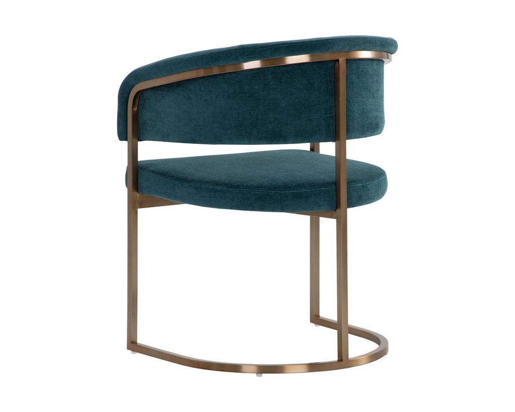 Marris Dining Armchair - Gold - Danny Teal | Sunpan Furniture - 109049