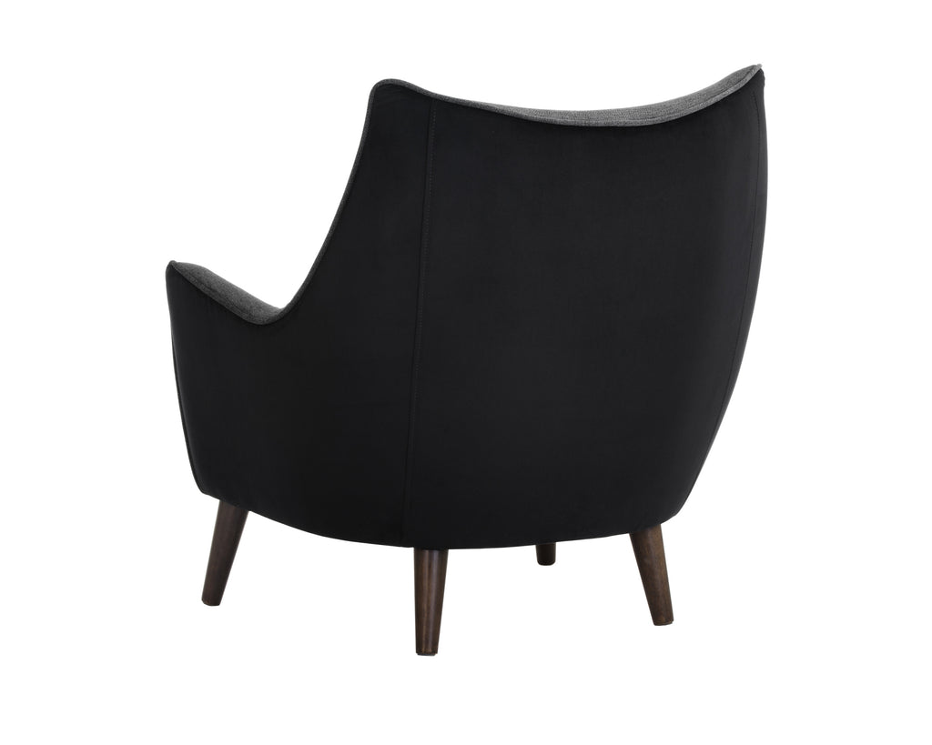 Sorrel Lounge Chair - Polo Club Kohl Grey / Abbington Black | Sunpan Furniture - 105464