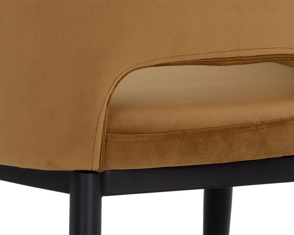 Thatcher Dining Armchair - Black - Gold Sky | Sunpan Furniture - 107978