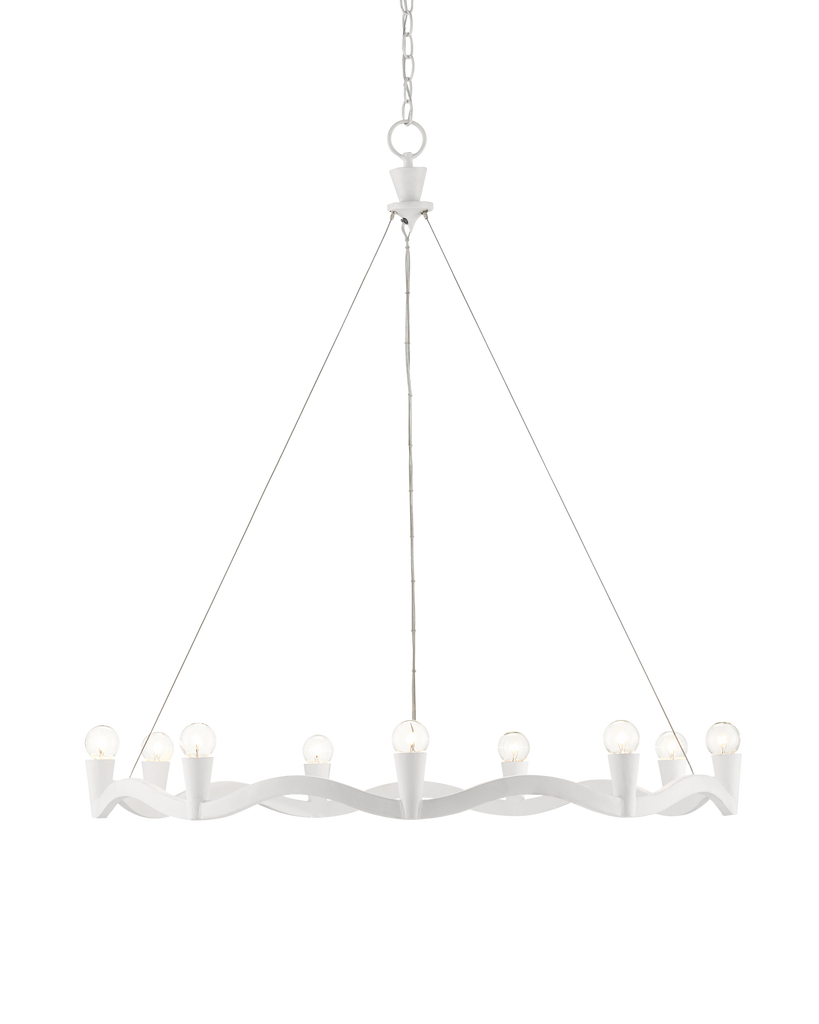 Currey & Co Serpentina White Chandelier | 9000-0730