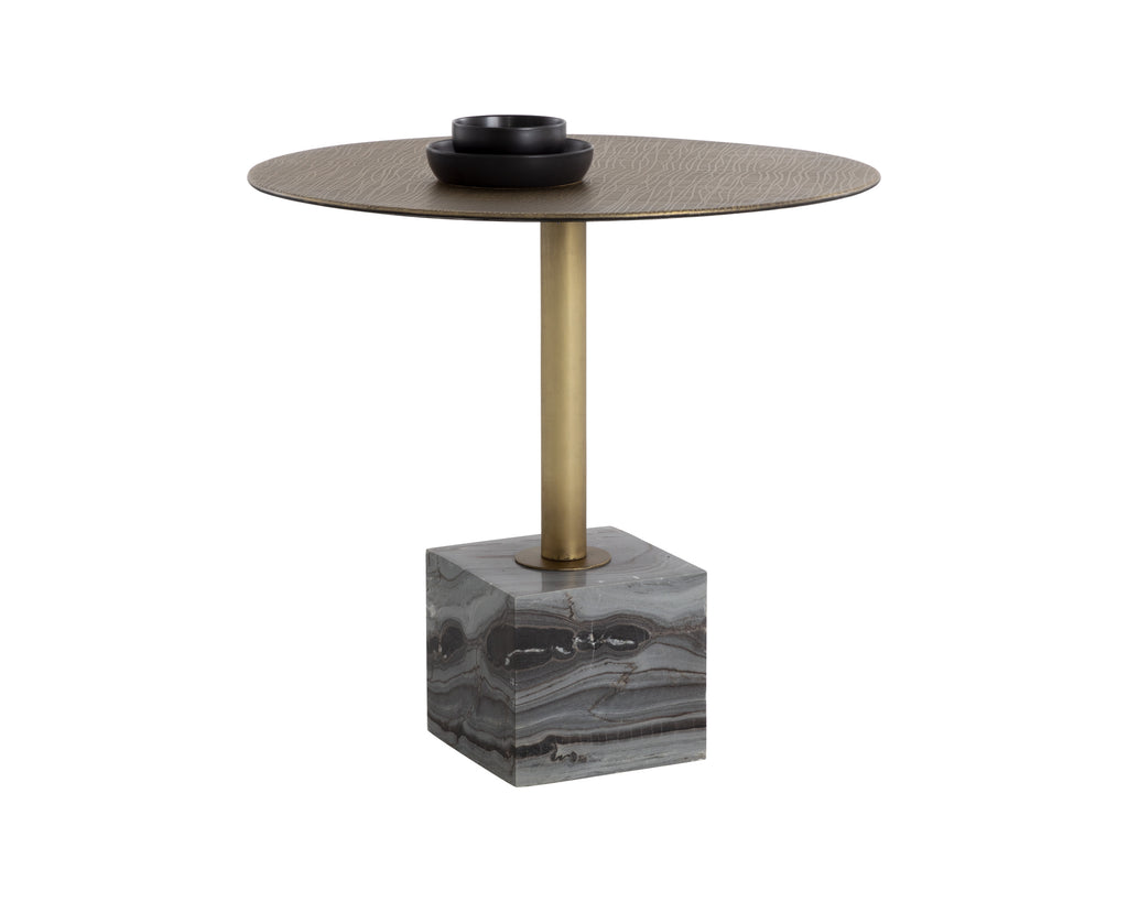 Kata Bistro Table - Grey Marble - 32" | Sunpan Furniture - 109640