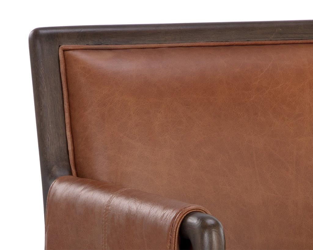 Mauti Counter Stool - Brown - Shalimar Tobacco Leather | Sunpan Furniture - 111654