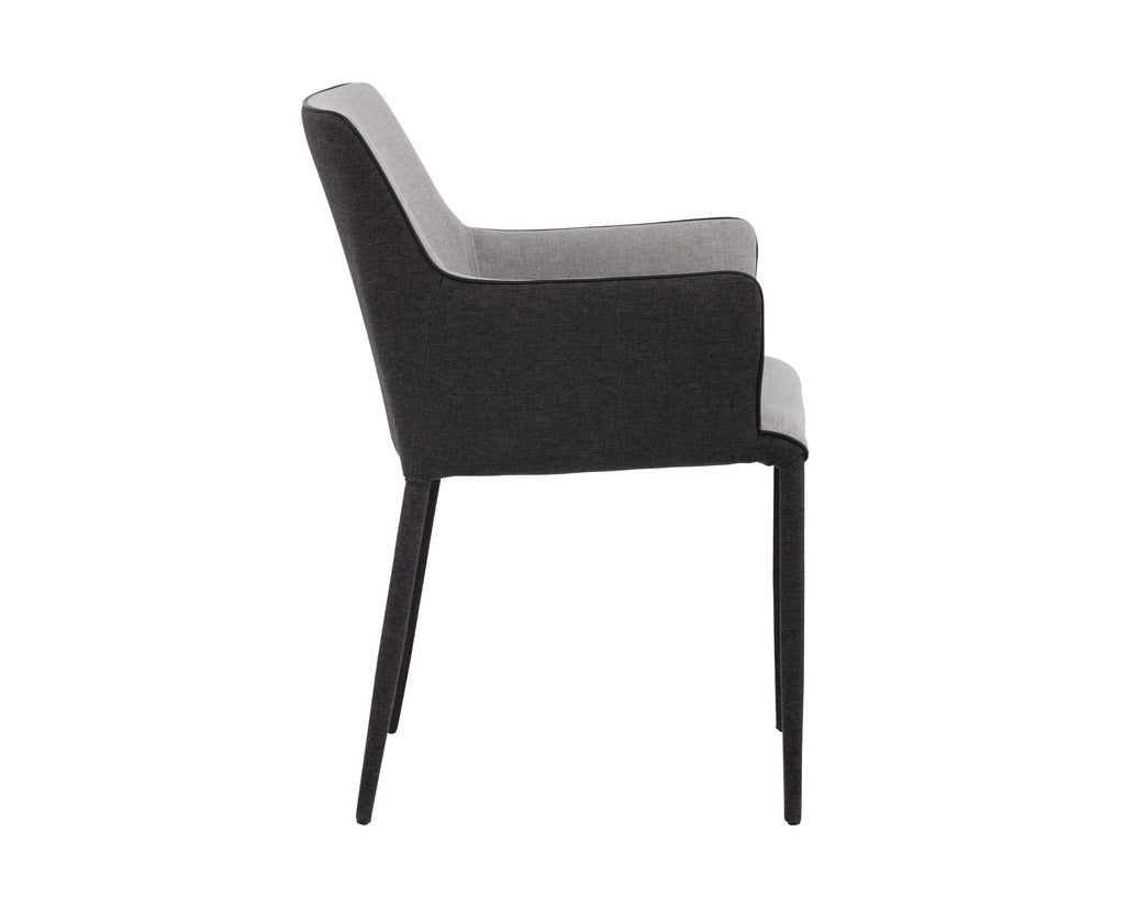 Renee Dining Armchair - Armour Grey / Dark Slate | Sunpan Furniture - 103158