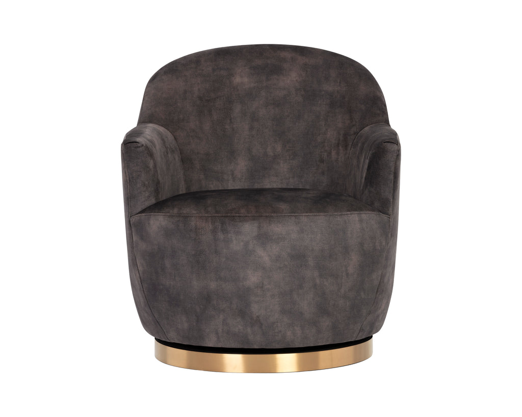 Casey Swivel Lounge Chair - Nono Shitake | Sunpan Furniture - 106401