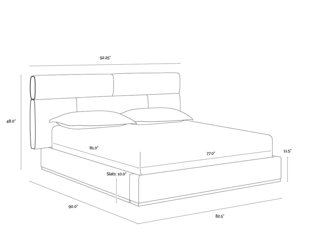 Beckham Bed - King - Chacha Cream | Sunpan Furniture - 108482