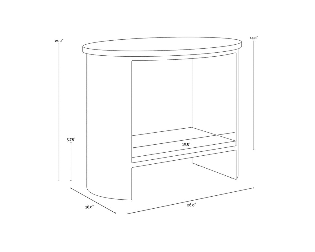 Roshni Side Table | Sunpan Furniture - 110617