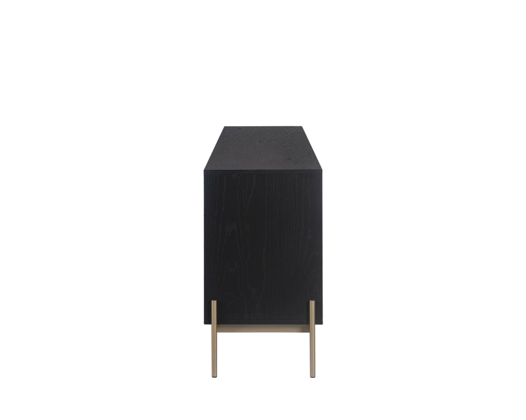 Avida Sideboard - Large - Gold - Black/Natural | Sunpan Furniture - 108075