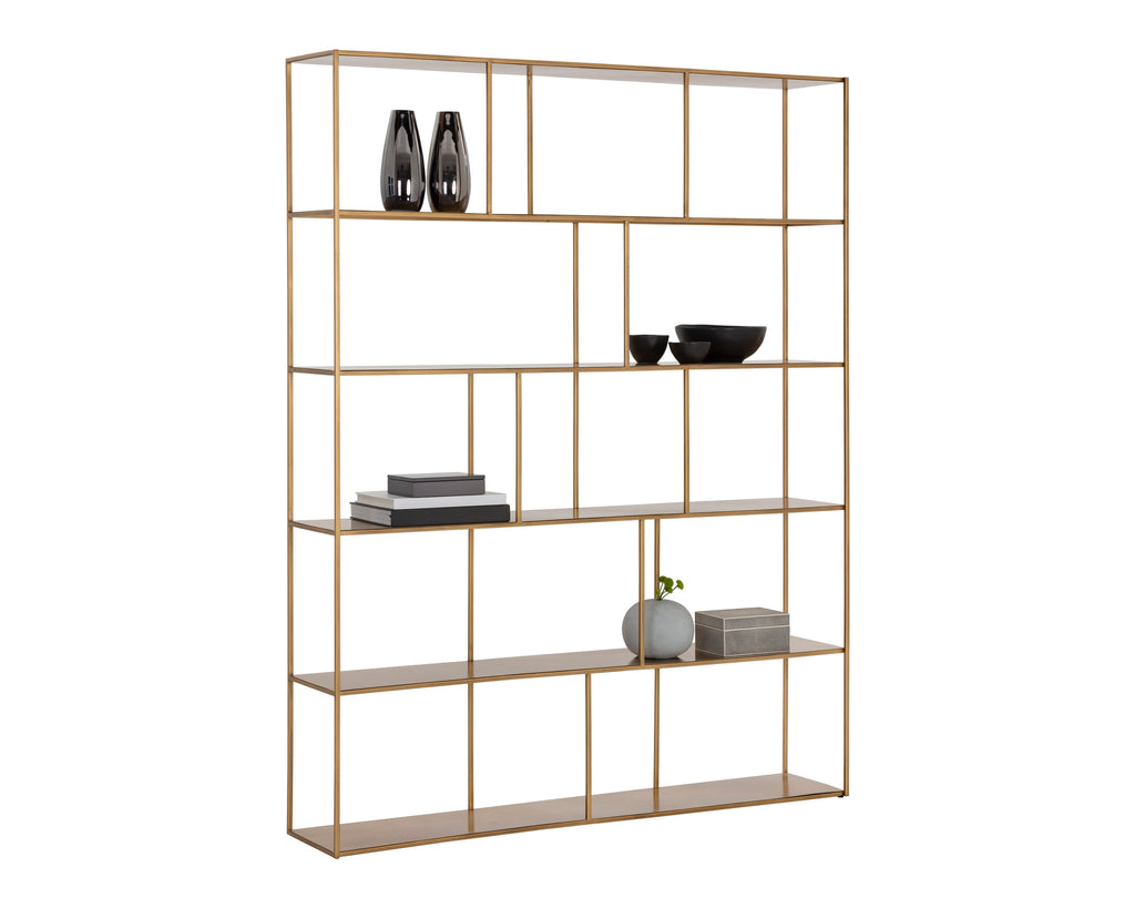 Eiffel Bookcase - Extra Large - Antique Brass | Sunpan Furniture - 105940