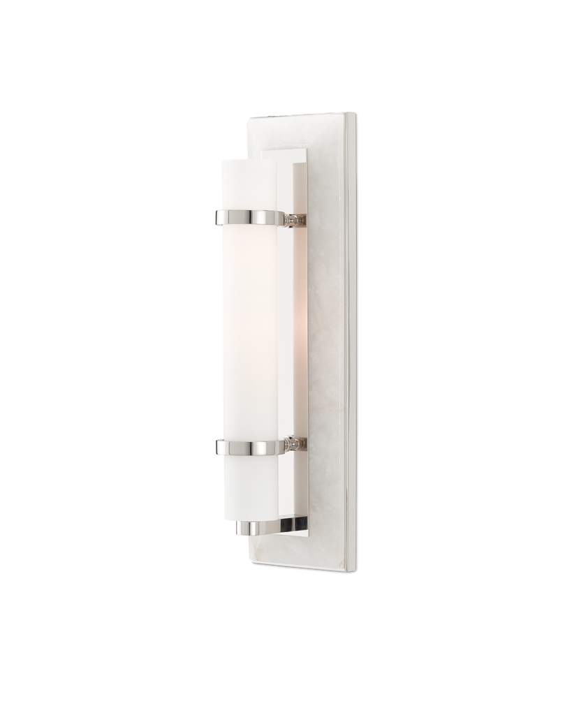 Currey & Co Bruneau Nickel Wall Sconce | 5800-0017