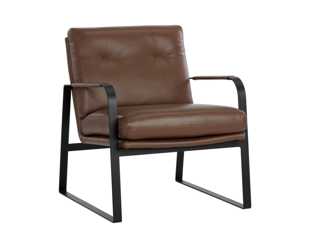 Sterling Lounge Chair - Missouri Mahogany Leather | Sunpan Furniture - 107698