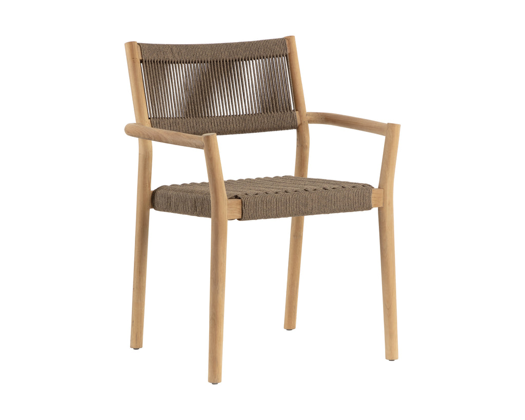 Kavala Stackable Dining Armchair - Natural | Sunpan Furniture - 111560