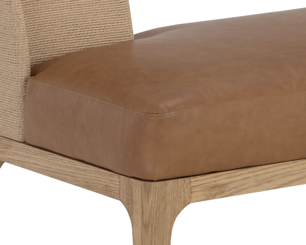 Brocco Banquette - Milliken Cognac | Sunpan Furniture - 110928