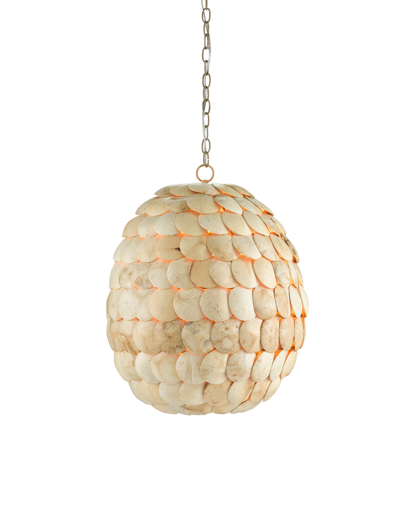 Currey & Co Buko Coco Cream Pendant | 9000-0784