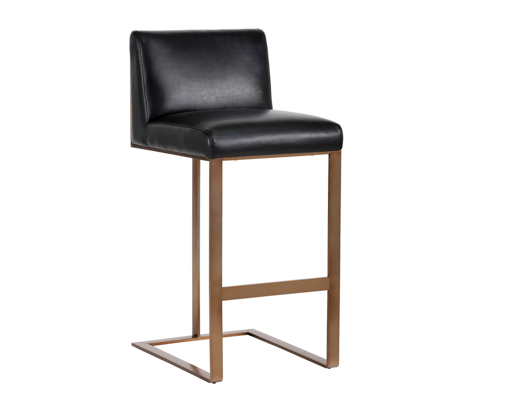 Dean Barstool - Antique Brass - Cantina Black | Sunpan Furniture - 103798