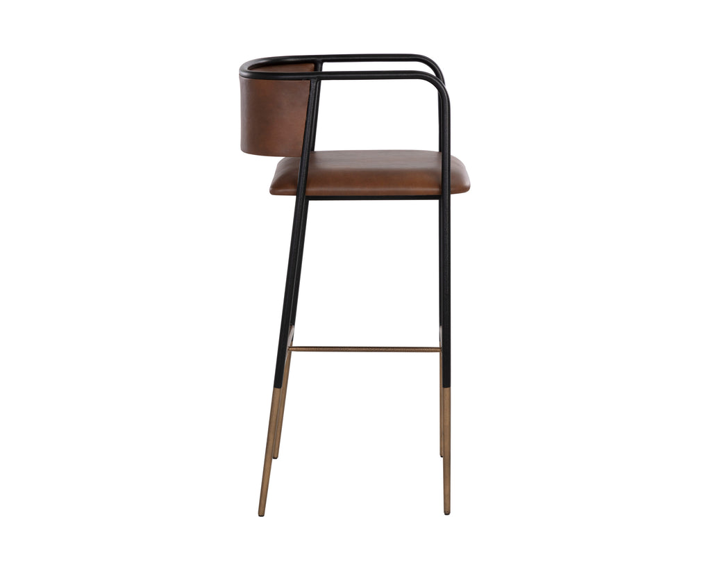 Brenan Barstool - Bravo Cognac | Sunpan Furniture - 108095