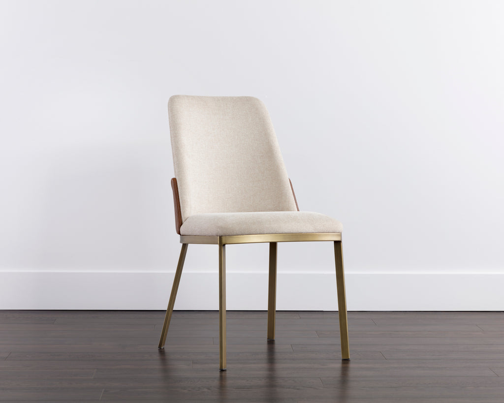 Marie Dining Chair - Belfast Oatmeal / Bravo Cognac | Sunpan Furniture - 107647