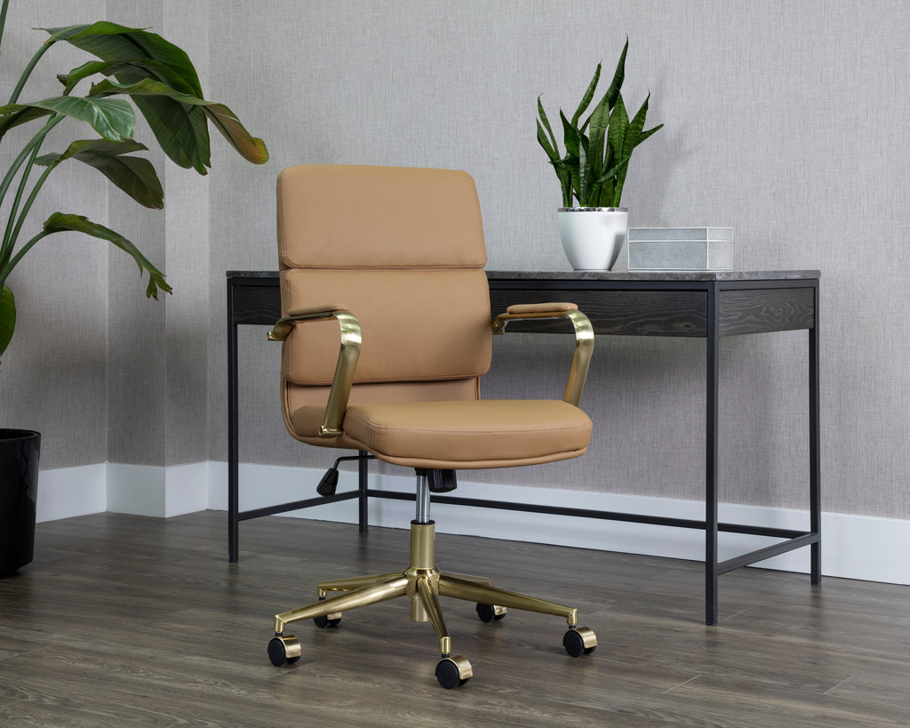 Kleo Office Chair - Tan | Sunpan Furniture - 107980