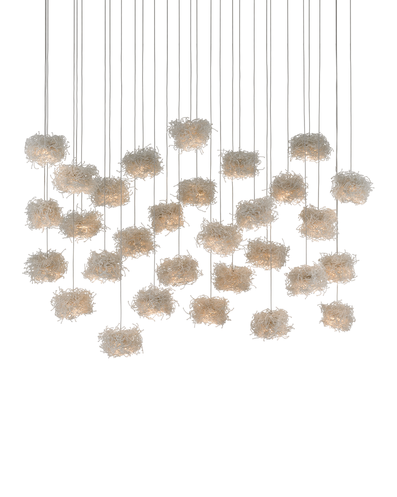 Currey & Co Birds Nest 30-Light Linear Multi-Drop Pendant | 9000-0700