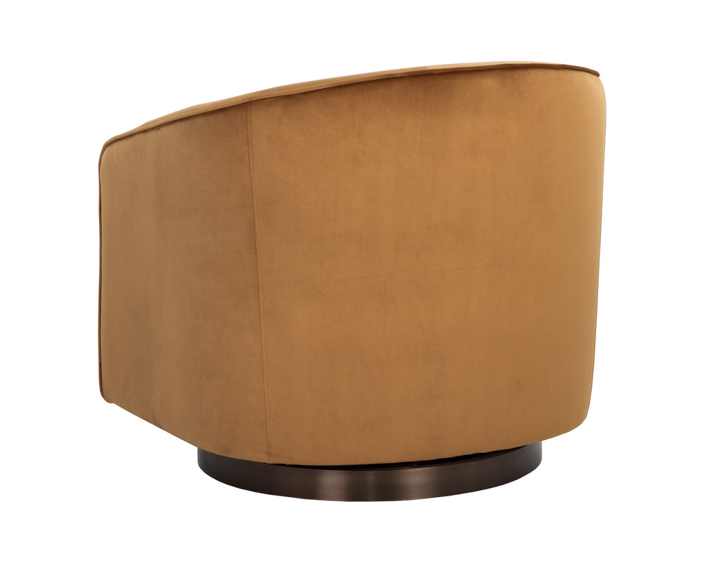 Hazel Swivel Lounge Chair - Dark Bronze - Gold Sky | Sunpan Furniture - 107966