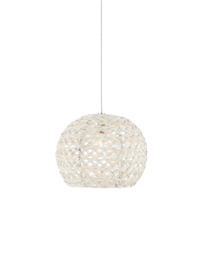 Currey & Co Piero White 1-Light Round Multi-Drop Pendant | 9000-0909