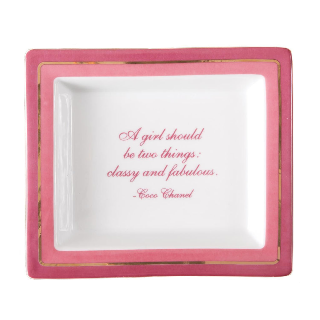 Two's Company A Girl Should Be Classy and Fabulous Tray in Gift Box