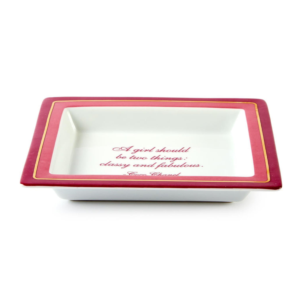 Two's Company A Girl Should Be Classy and Fabulous Tray in Gift Box