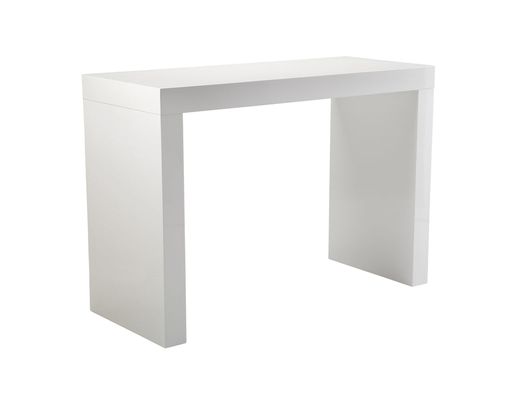 Faro Bar Table - High Gloss White | Sunpan Furniture - 50257