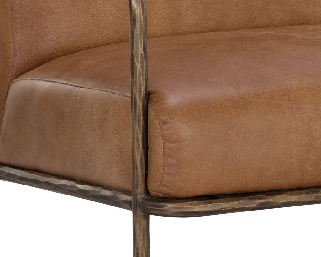 Lathan Lounge Chair - Tan Leather | Sunpan Furniture - 111358