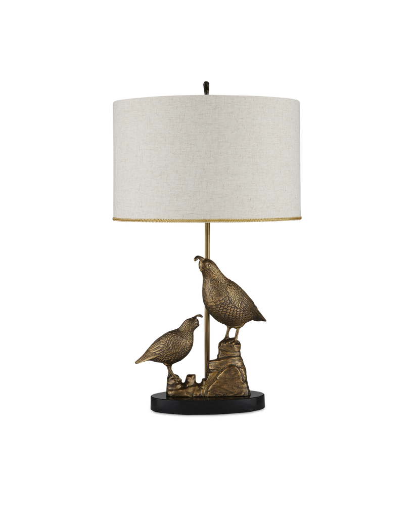 Currey & Co Codorniz Brass Table Lamp | 6000-0886