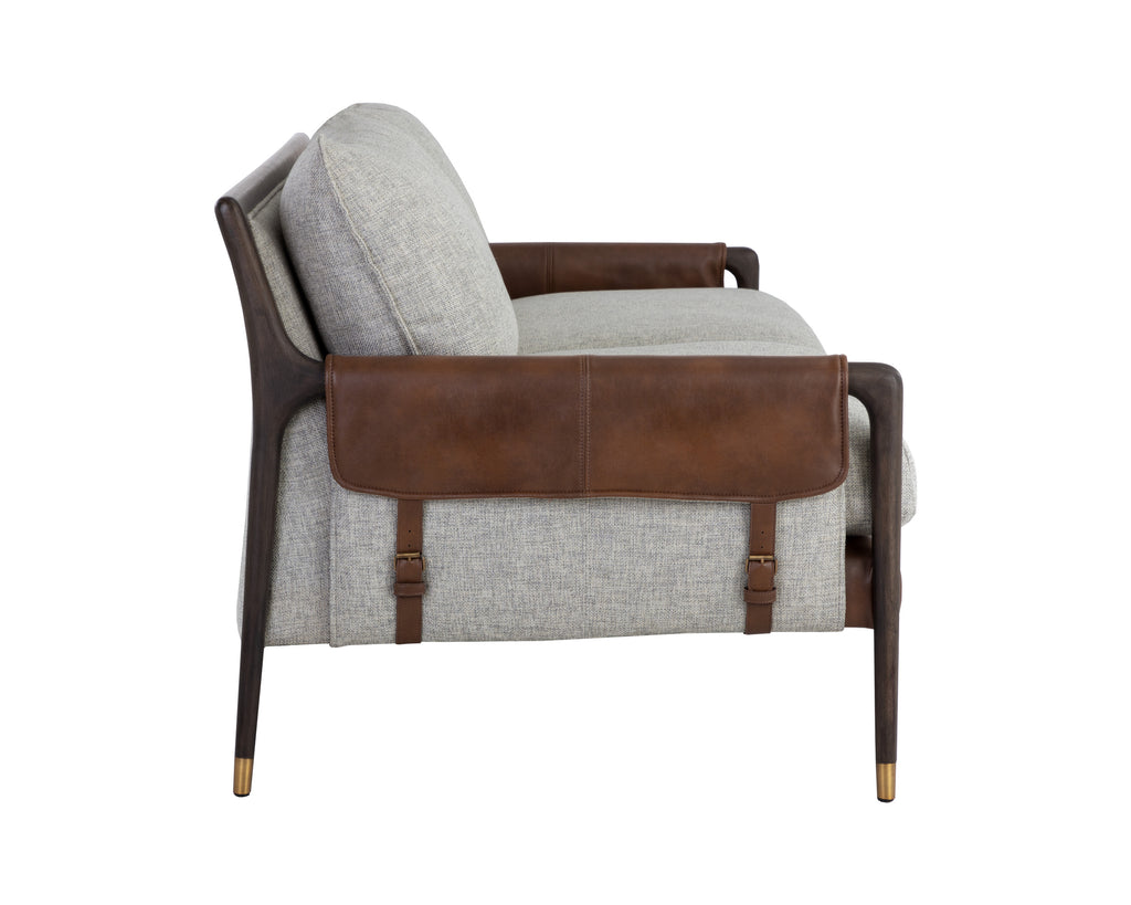 Mauti Sofa - Brown - Vault Fog / Bravo Cognac | Sunpan Furniture - 110574