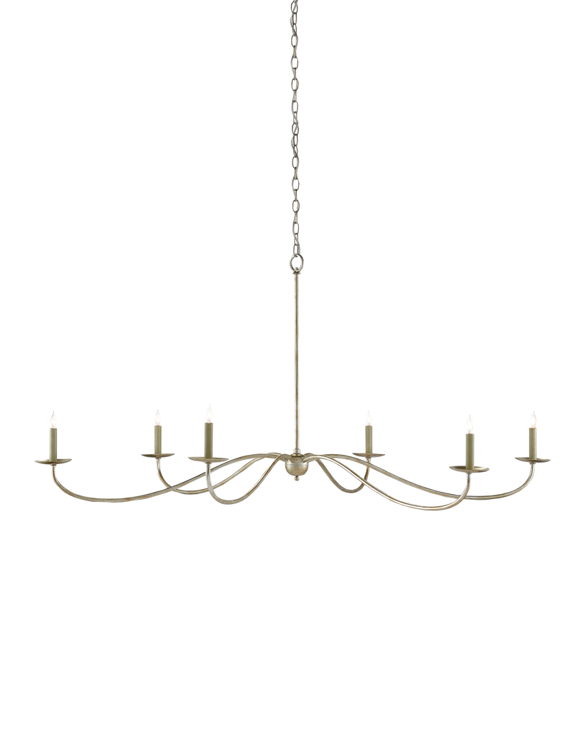 Currey & Co Saxon Large Silver Chandelier | 9000-0055