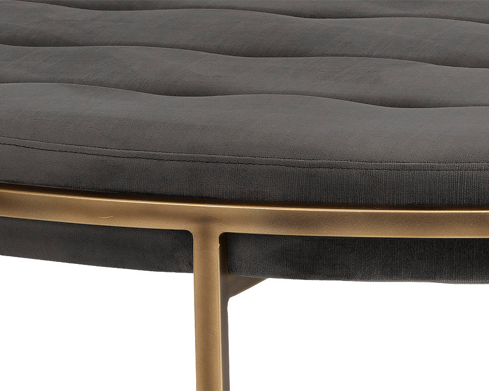 Ethel Ottoman - Round - Piccolo Pebble | Sunpan Furniture - 102772