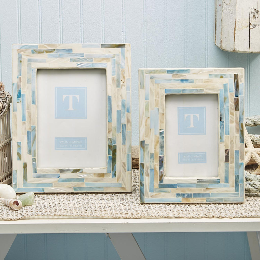 Two's Company S/2 Tiled MOP Photo Frame Incl 2 Sizes