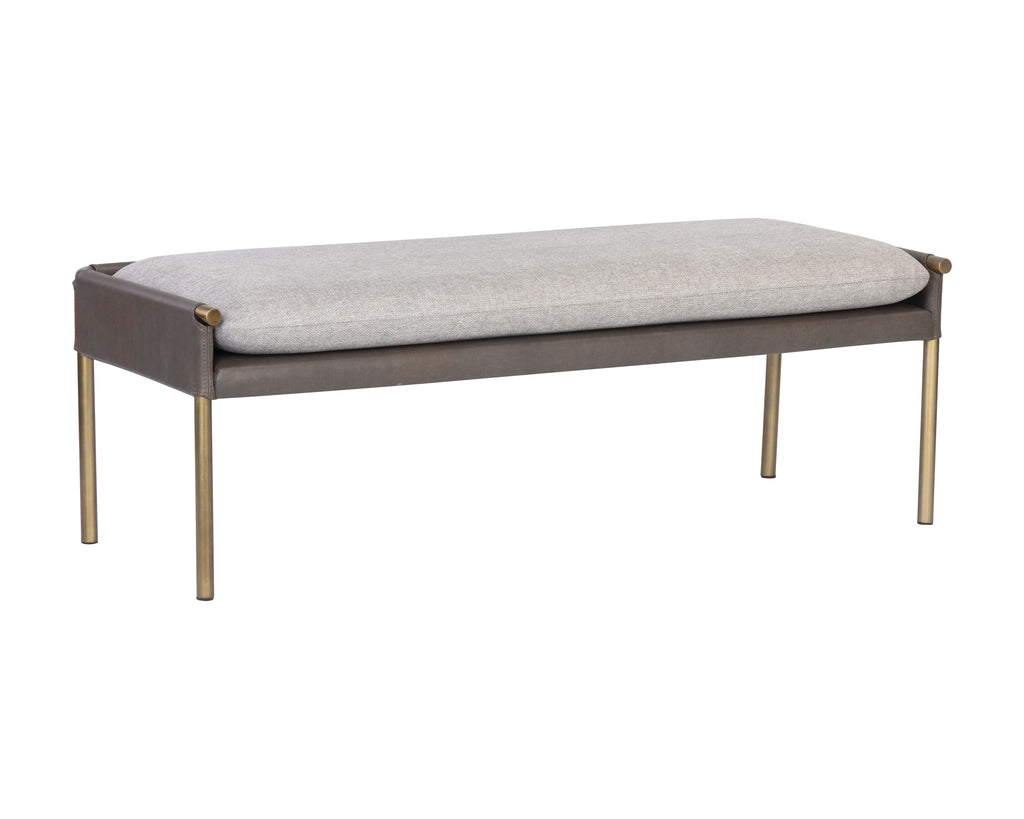 Bellevue Bench - Belfast Heather Grey / Bravo Ash | Sunpan Furniture - 106404