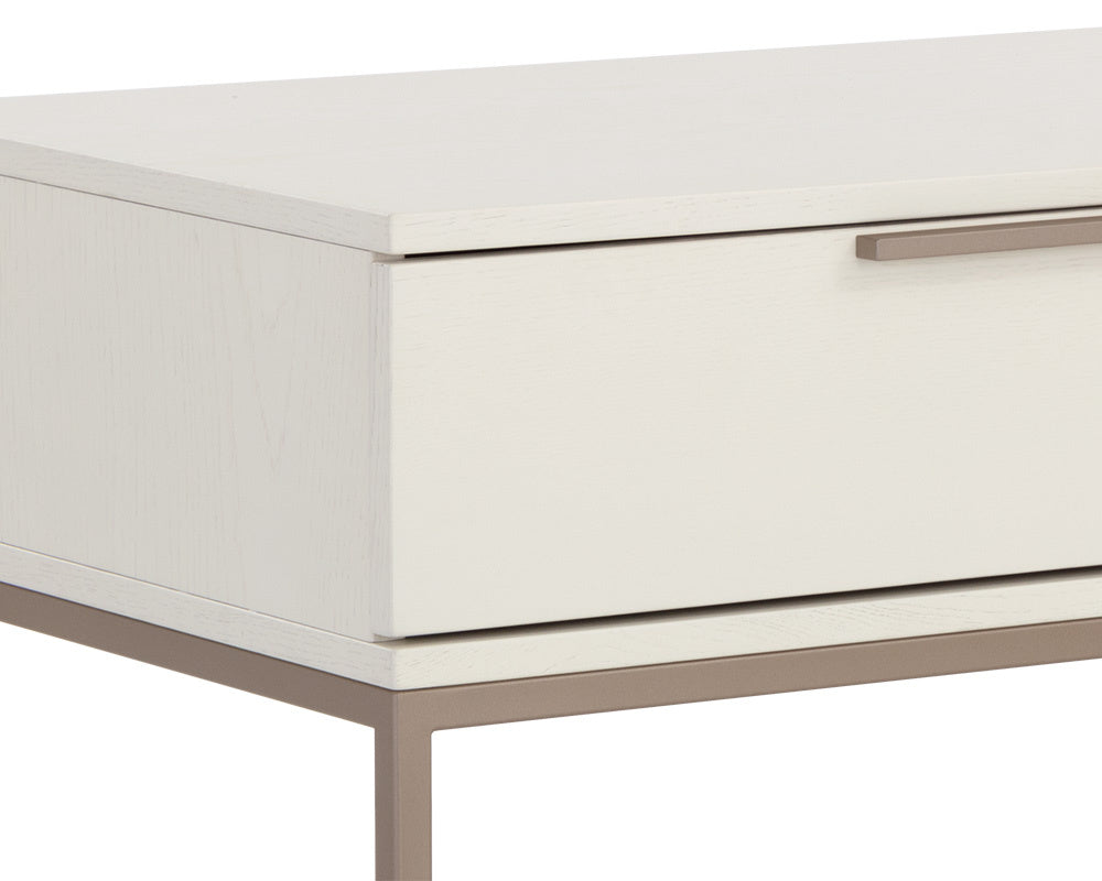 Rebel Nightstand - Large - Champagne Gold - Cream | Sunpan Furniture - 109074