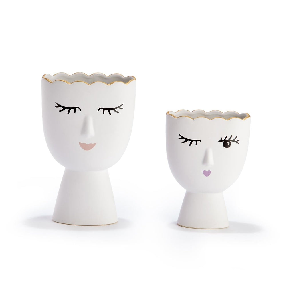 Two's Company Margaux Vases (includes 2 Designs: Wink and Smile)