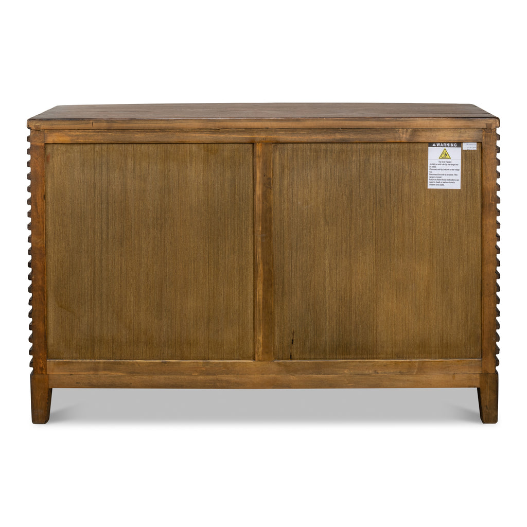 Ribbed Remington Small Sideboard | Sarreid - 52750