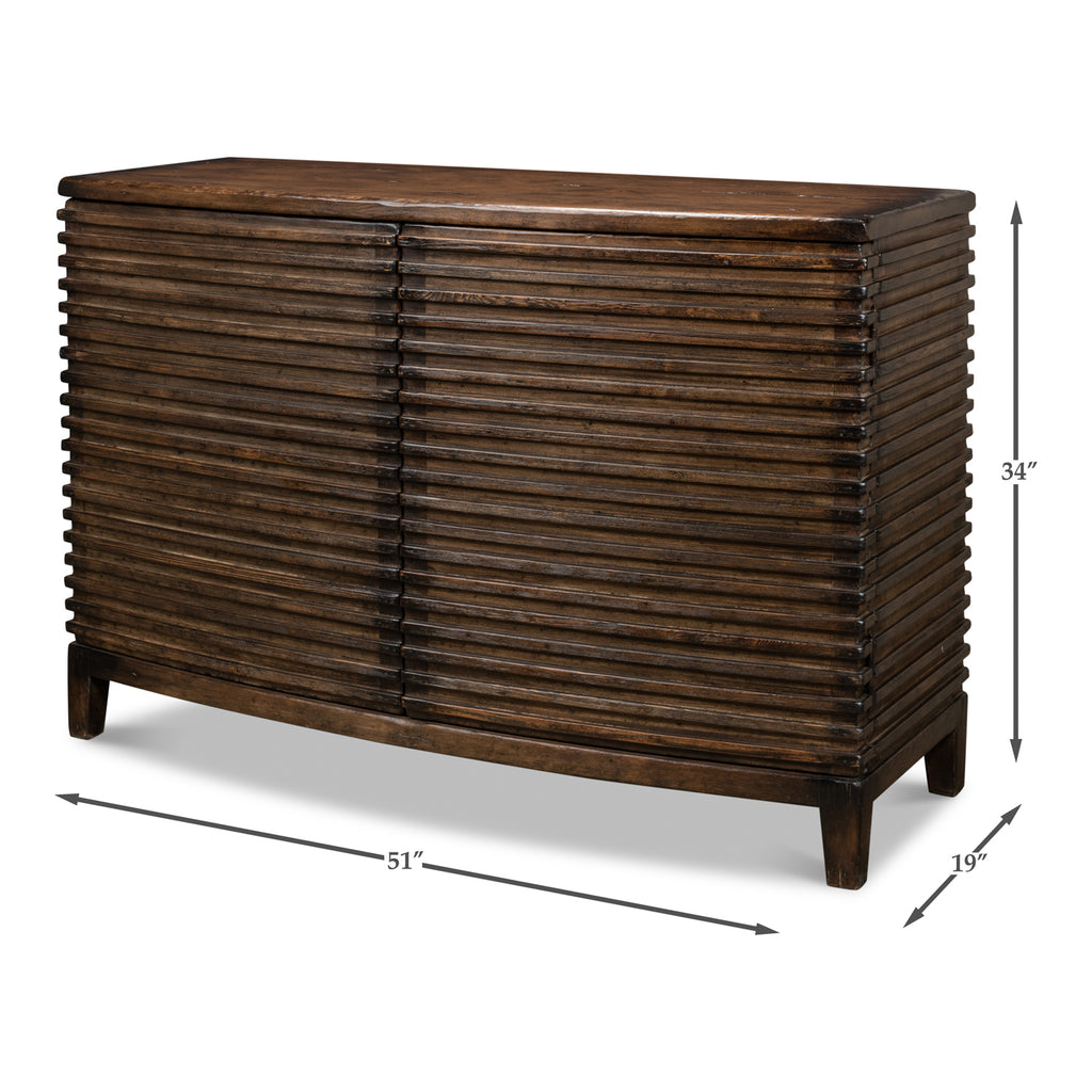 Ribbed Remington Small Sideboard | Sarreid - 52750