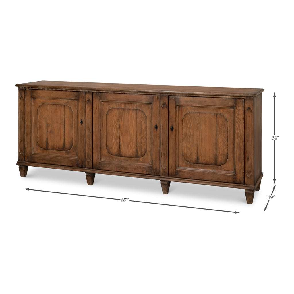 French Country Sideboard Old Pine Stain | Sarreid - 52756