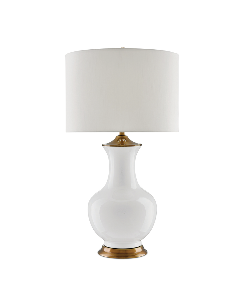 Currey & Co Lilou White Table Lamp | 6000-0020