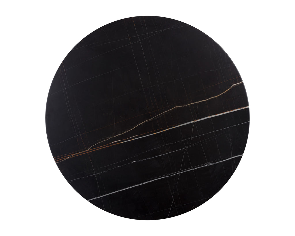 Massie Bistro Table - Black Marble - 35.5" | Sunpan Furniture - 105315